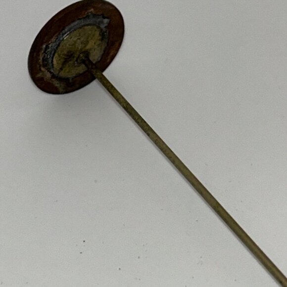 Scottish Terrier Antique Hat Pin Black & White Enamel Scottie Dogs 1900s 10 Inch - Picture 9 of 15